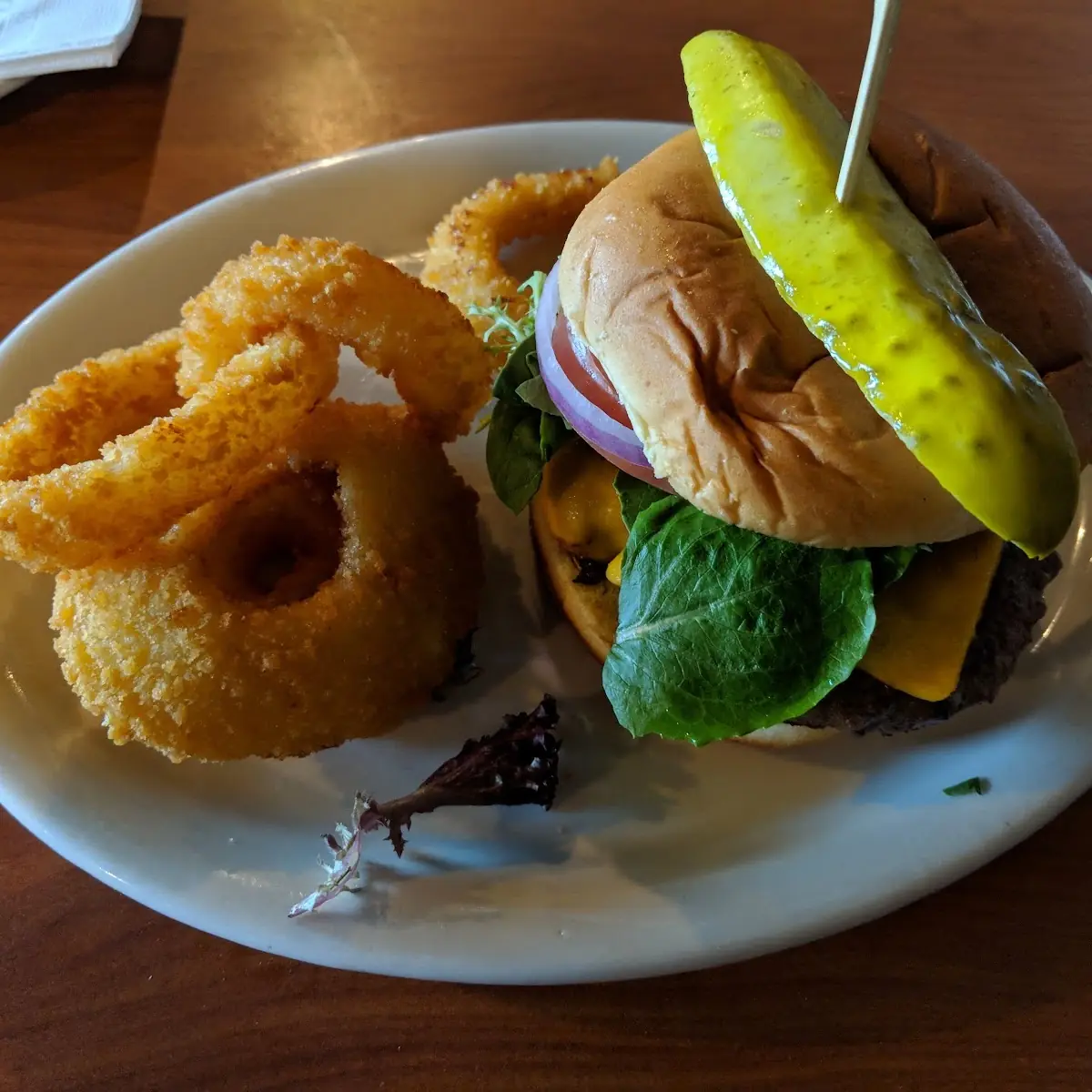 Bubba Burger with Onion Rings