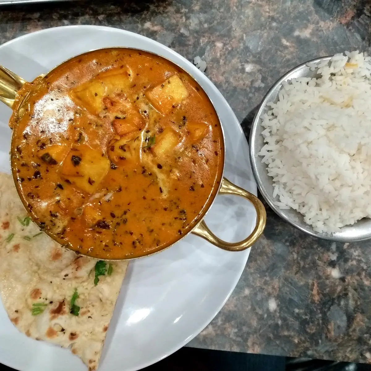 Butter Chicken and Fry Daal
