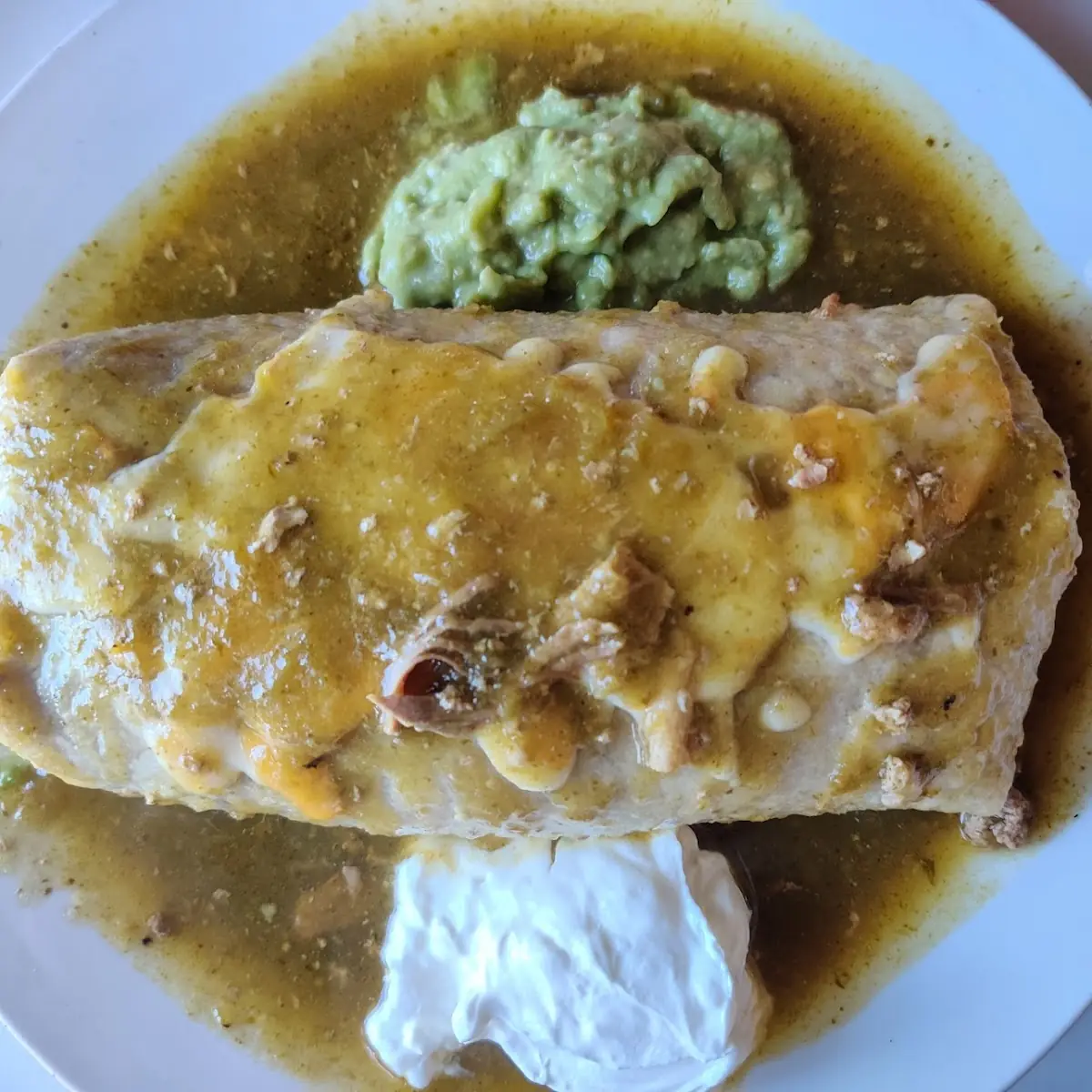 Chile Relleno Burrito with Green Sauce