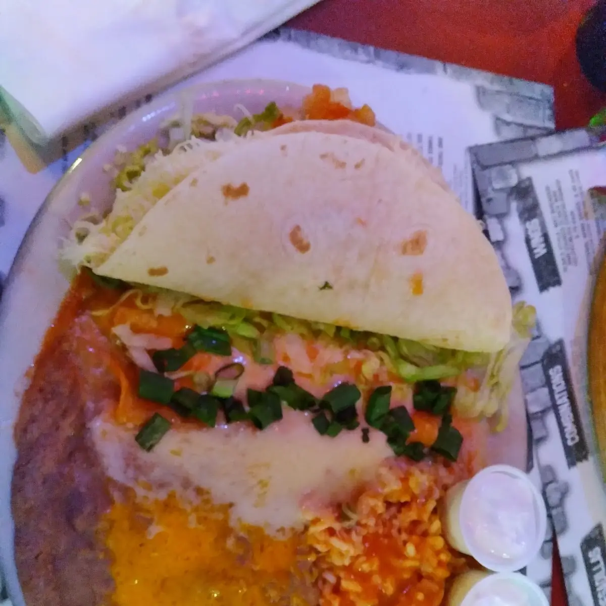 Chicken Taco and Cheese Enchiladas