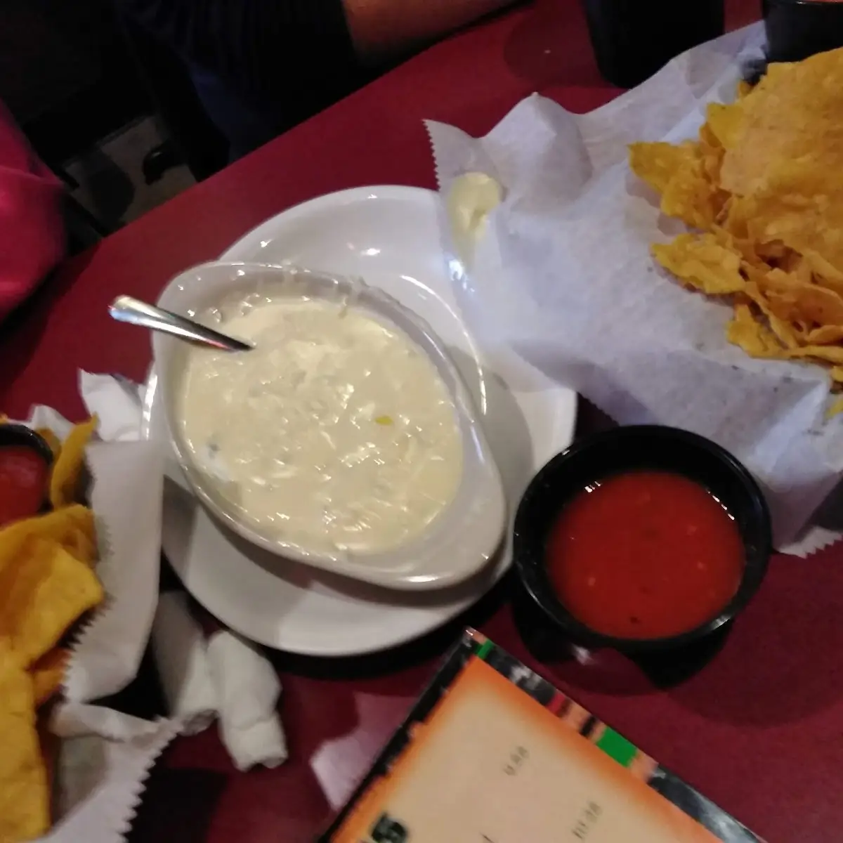 Queso Dip N Chips and Salsa