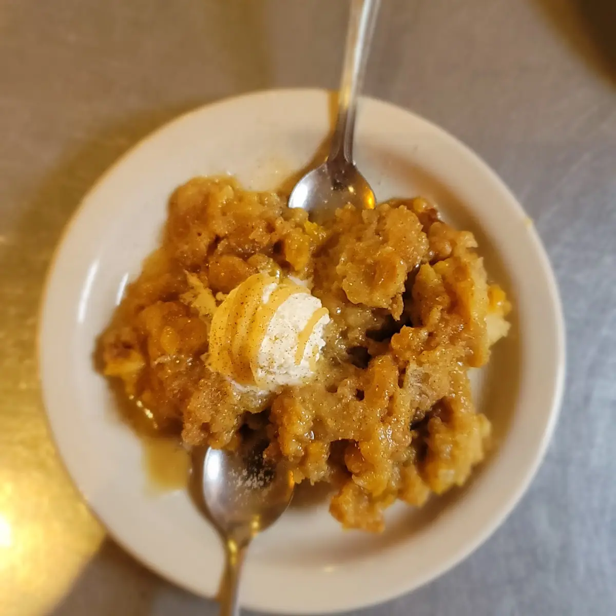 Peach Bread Pudding