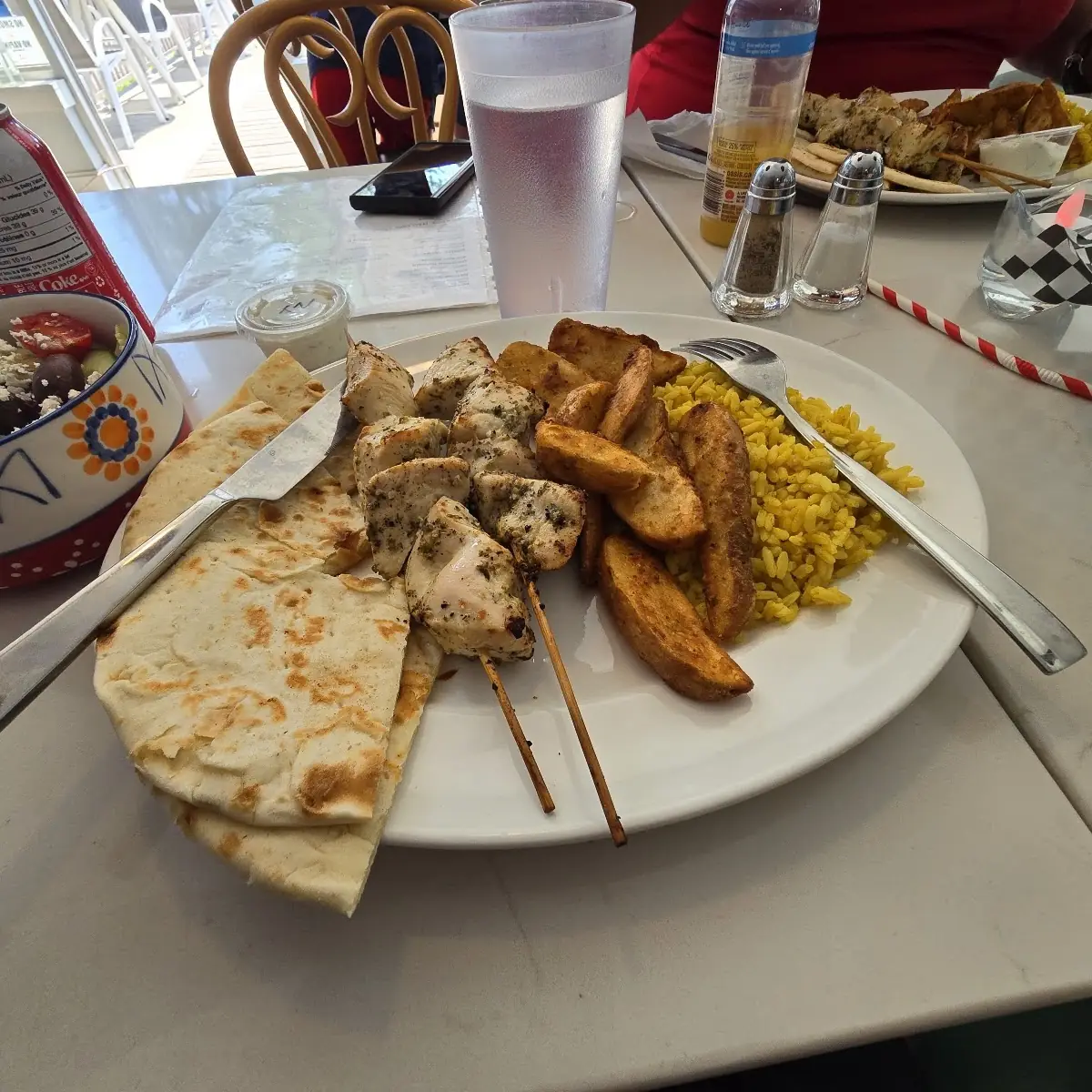 Chicken Souvlaki Pita, Beach House Restaurant