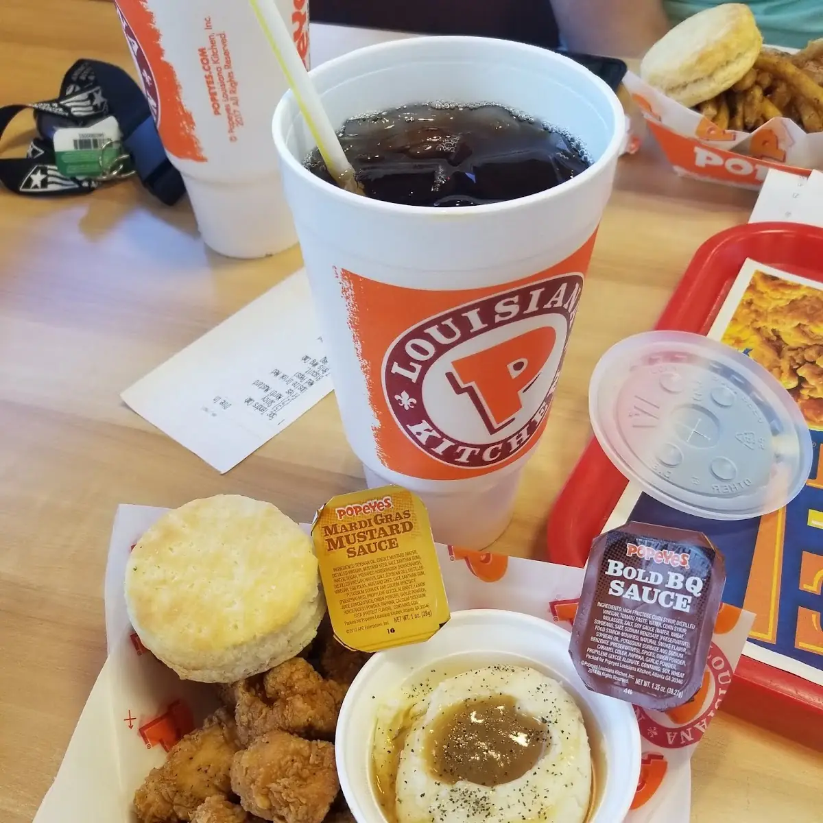 Biscuits Mashed Potatoes with Gravy Chicken Tender Combo