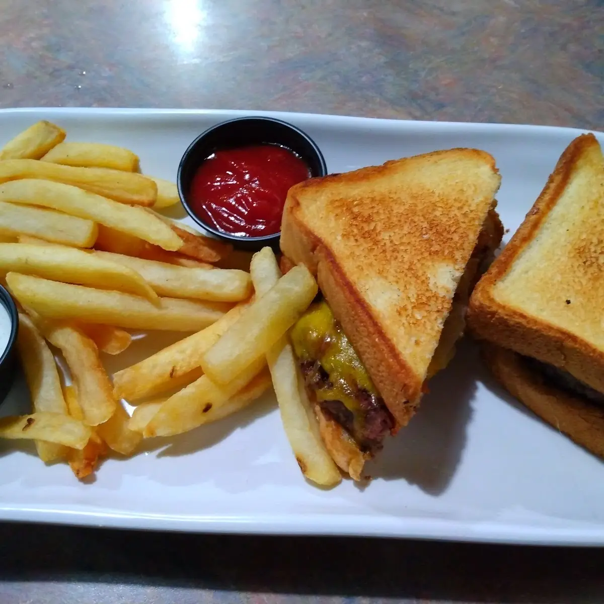 Burger on Texas Toast