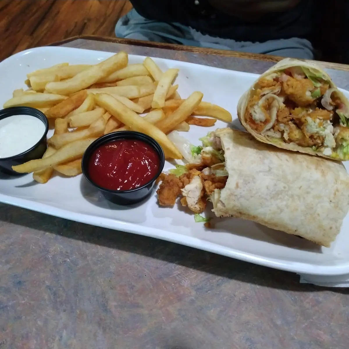 Ranch Chicken Wrap & Fries