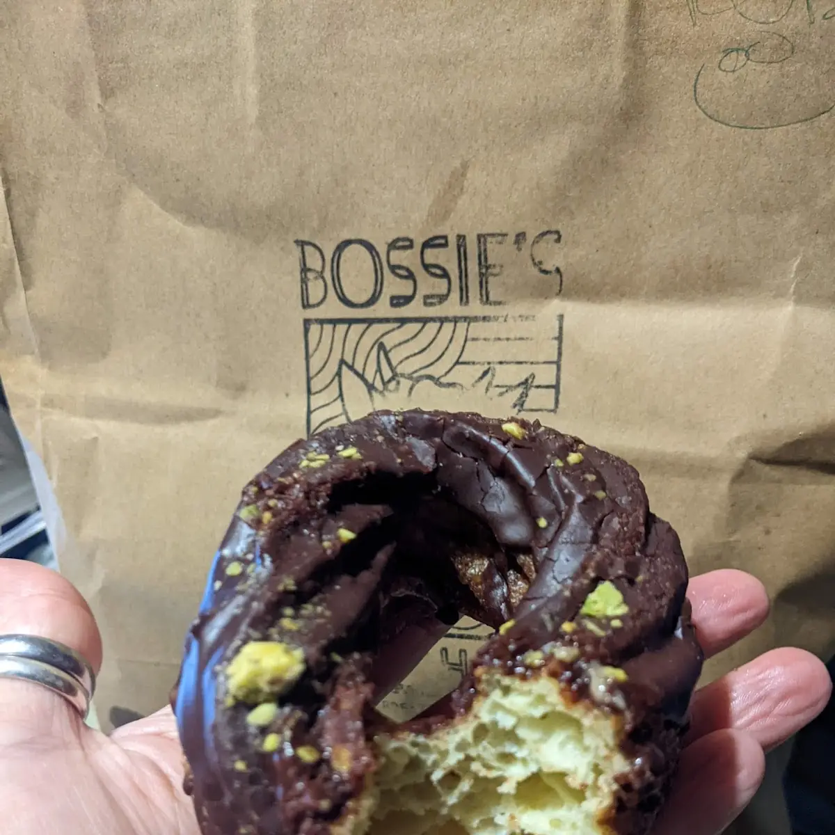Chocolate Pistachio Sea Salt Cruller