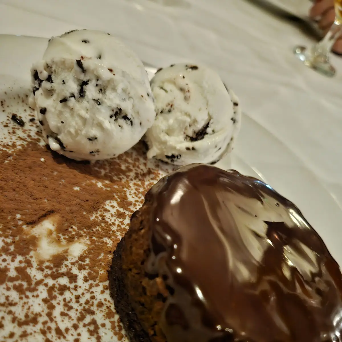 Molten Chocolate Cake with Gelato
