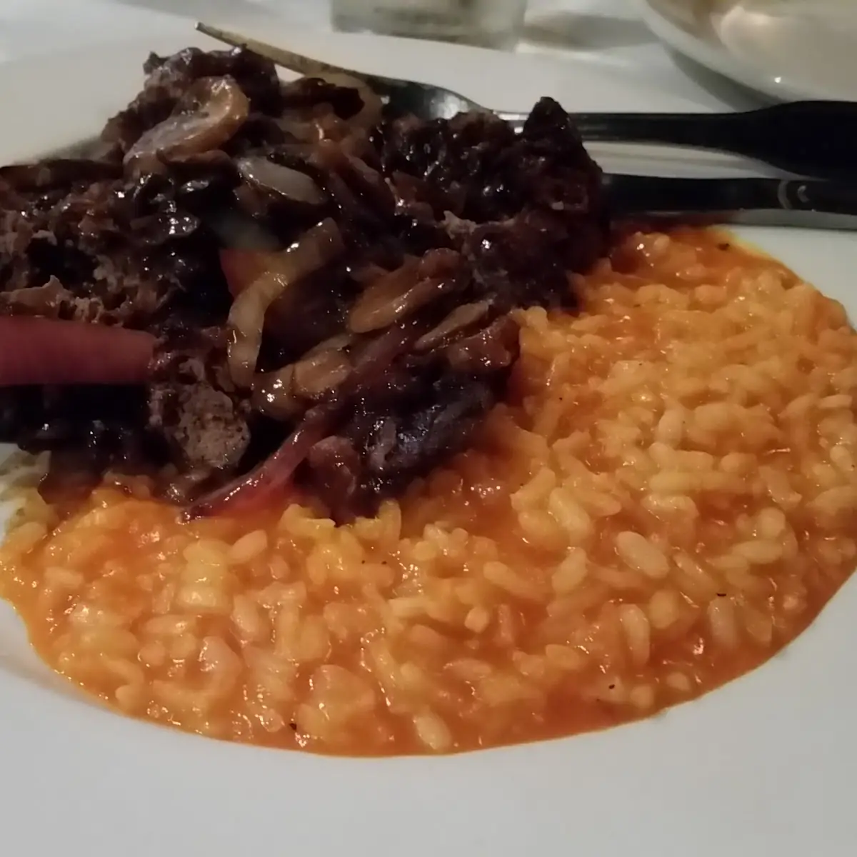 Chicken Liver w Red Pepper Risotto