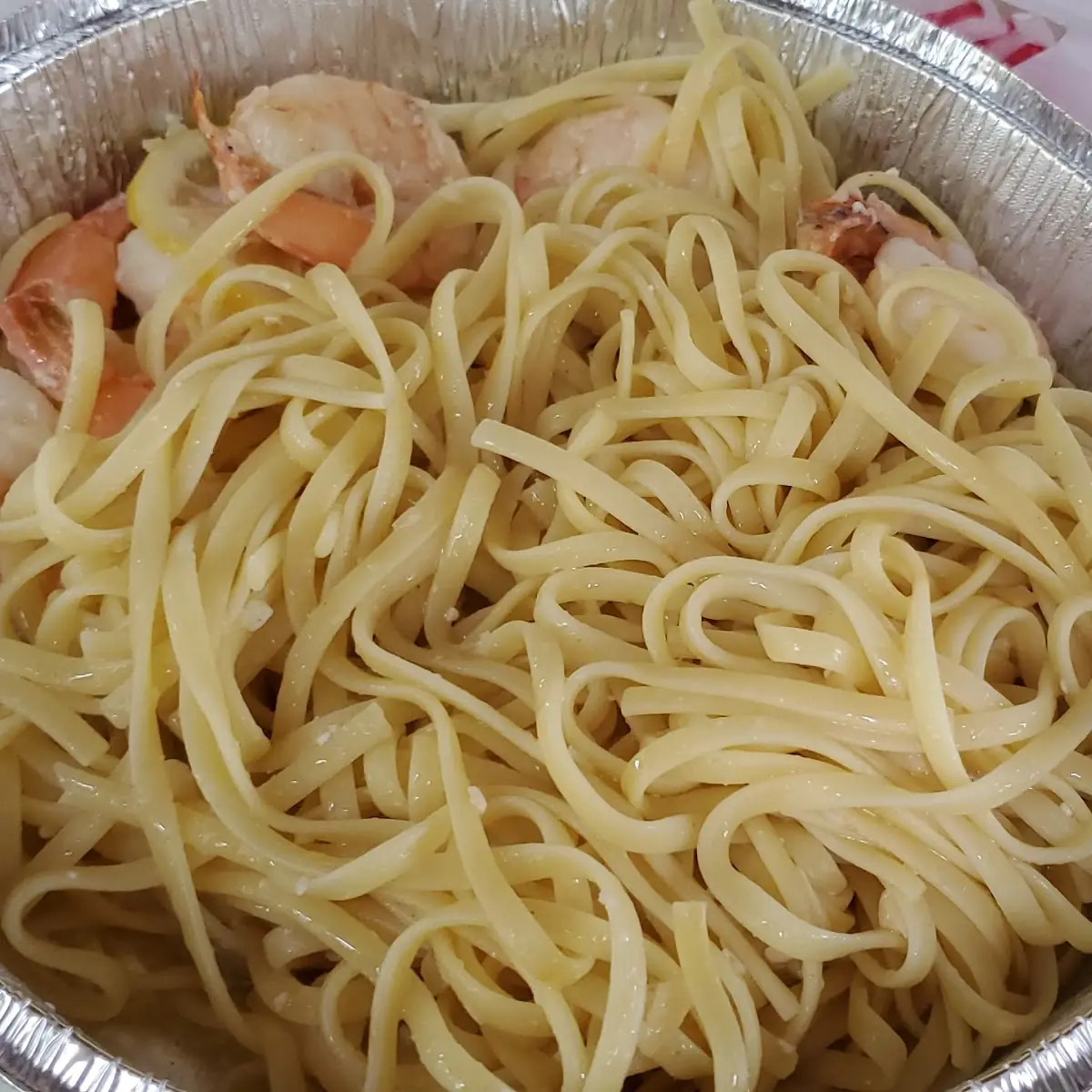 Shrimp Scampi over Pasta