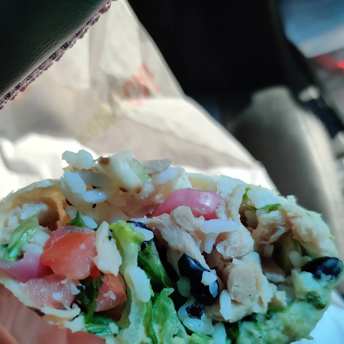 Veggie Hummus Wrap with Chicken Substitute