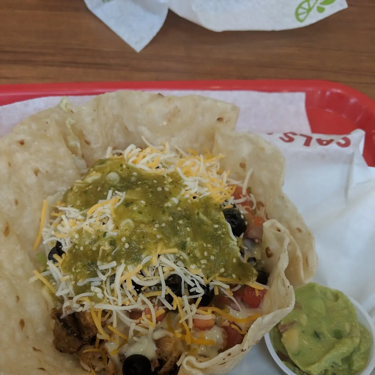 Chicken Taco Salad with Salsa Verde