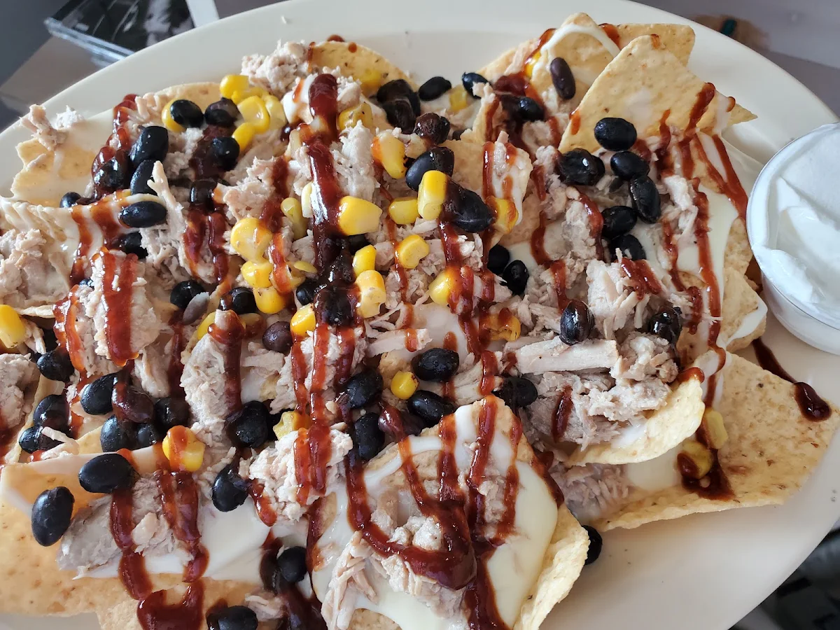 Pulled Pork & White Queso Nachos