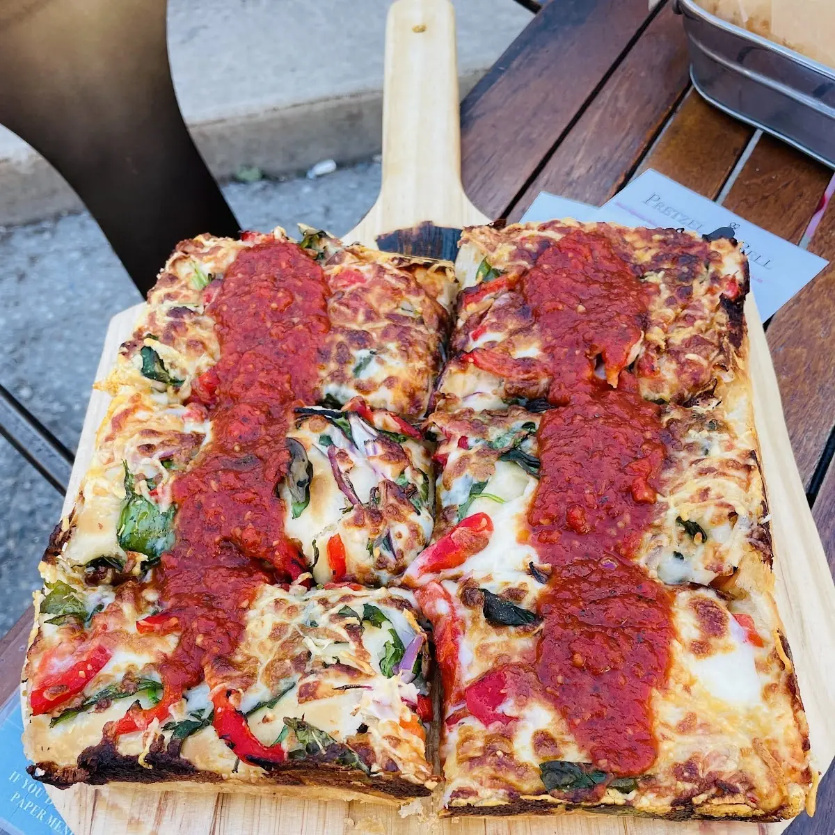 Veggie Detroit Pizza
