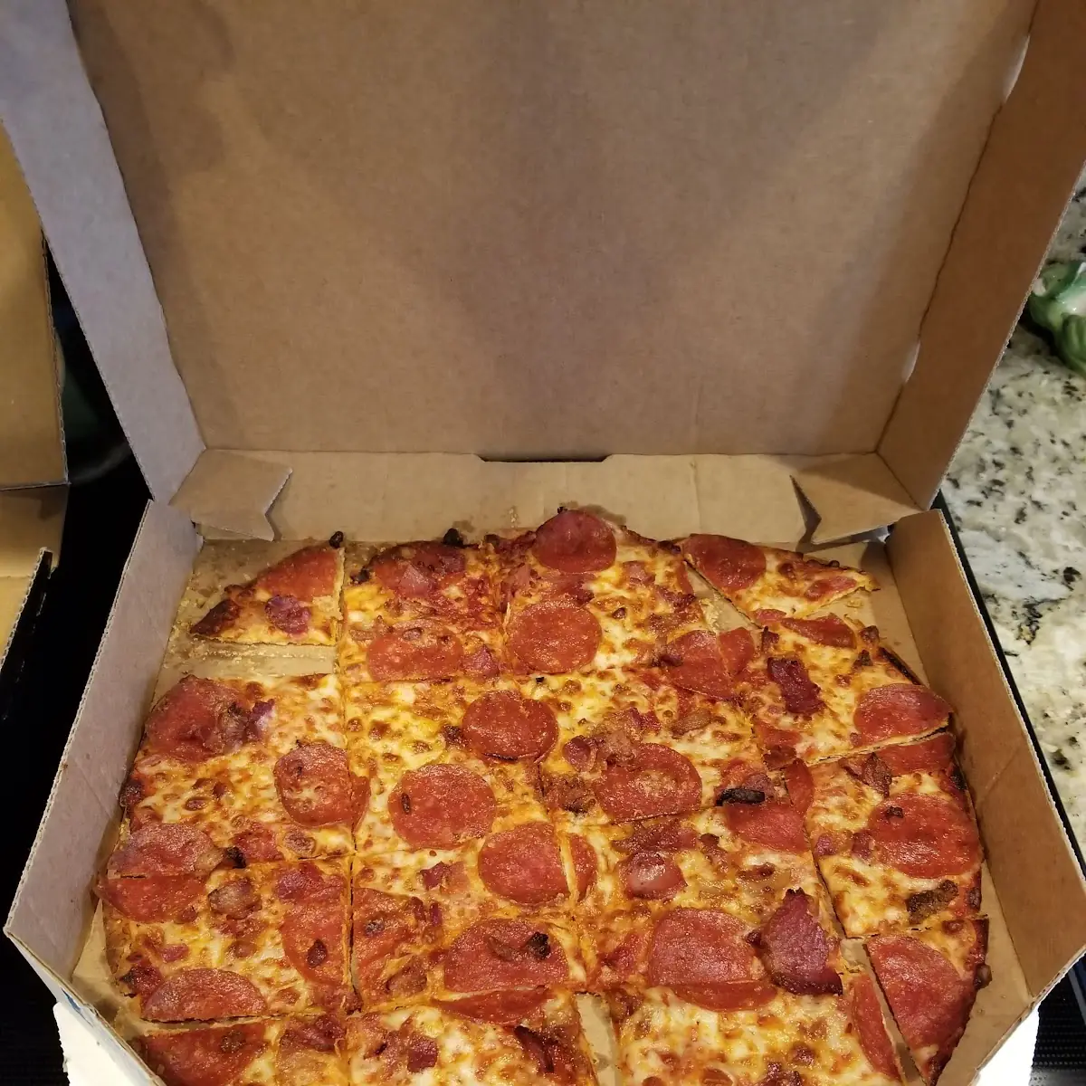 Pepperoni and Bacon Pan Pizza