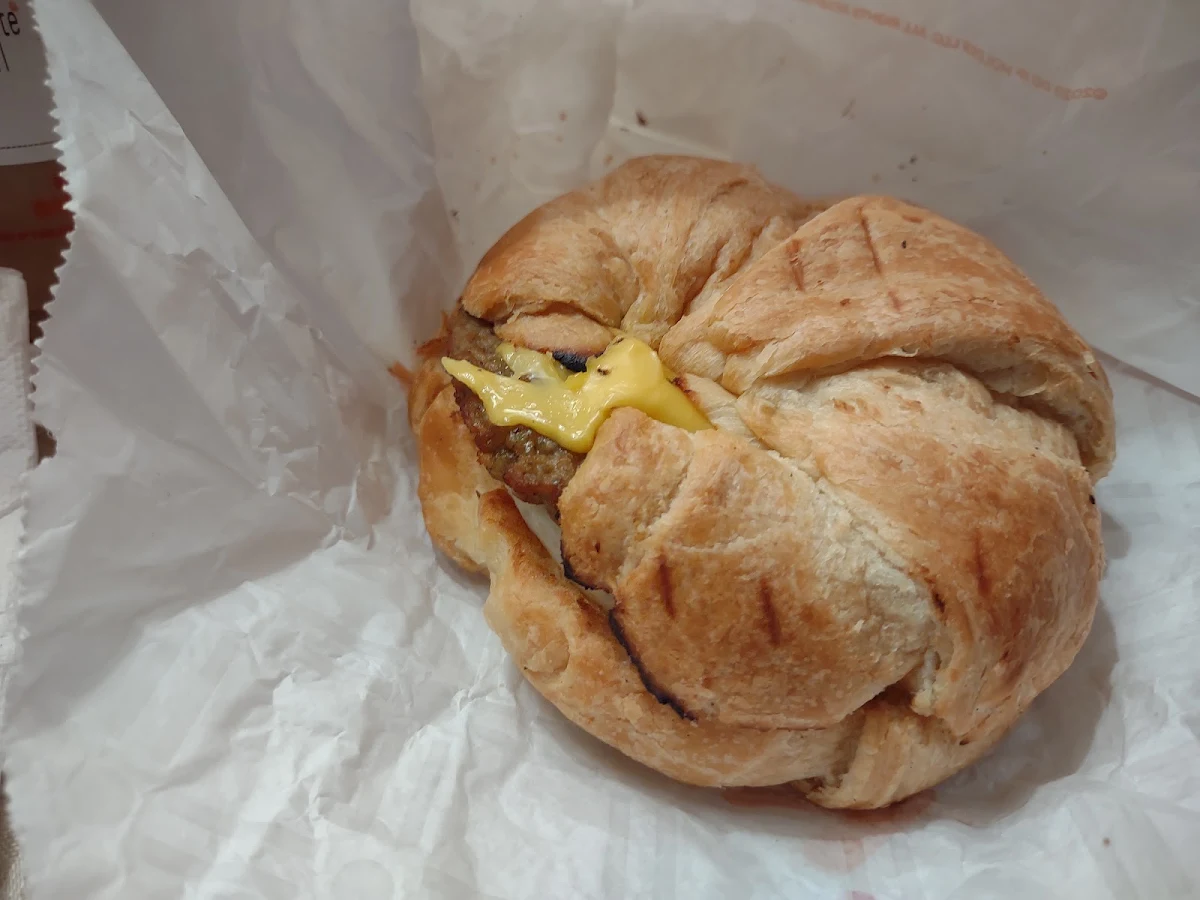 Sausage Egg Cheese Croissant Breakfast Sandwich