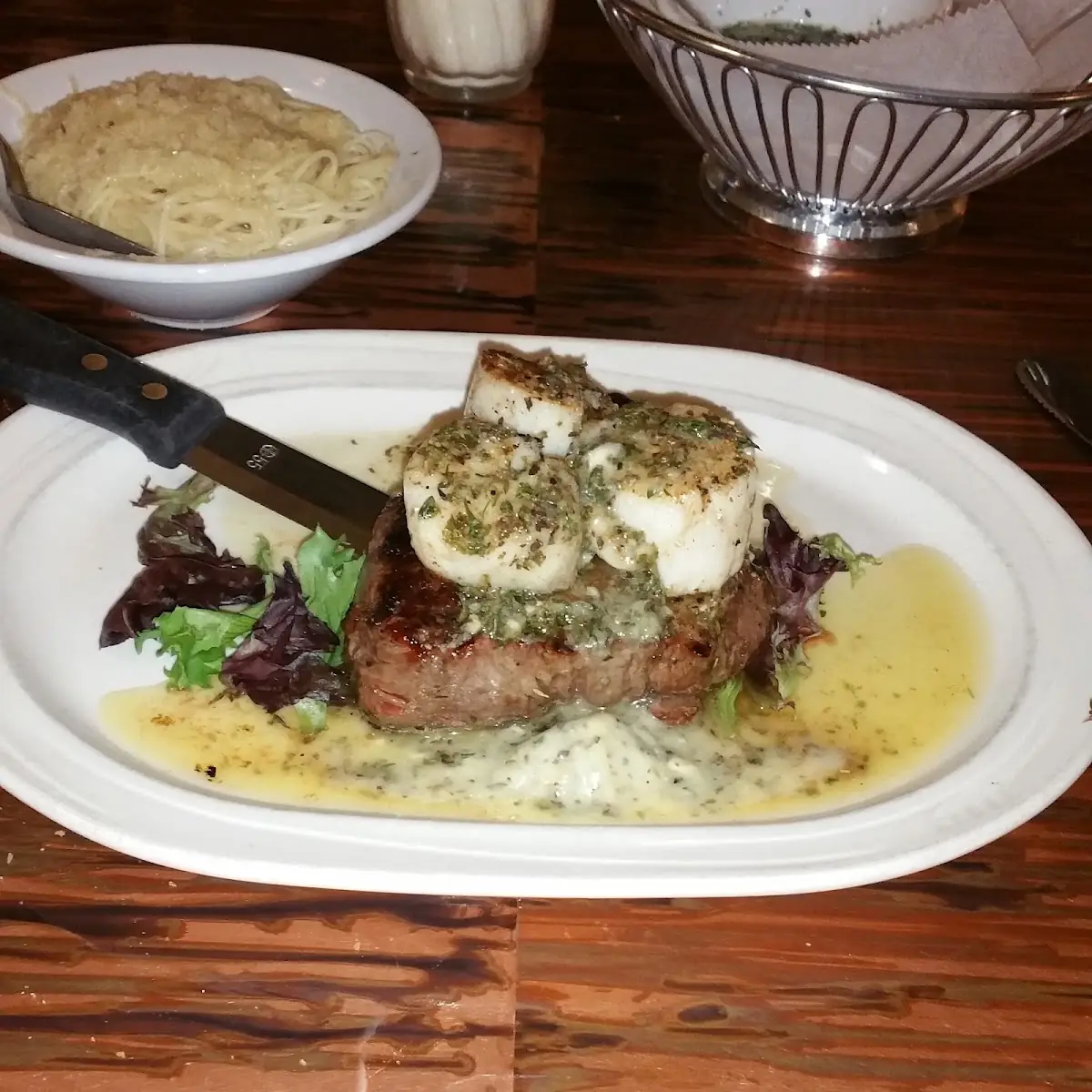 Scallops and Angel Hair Pasta