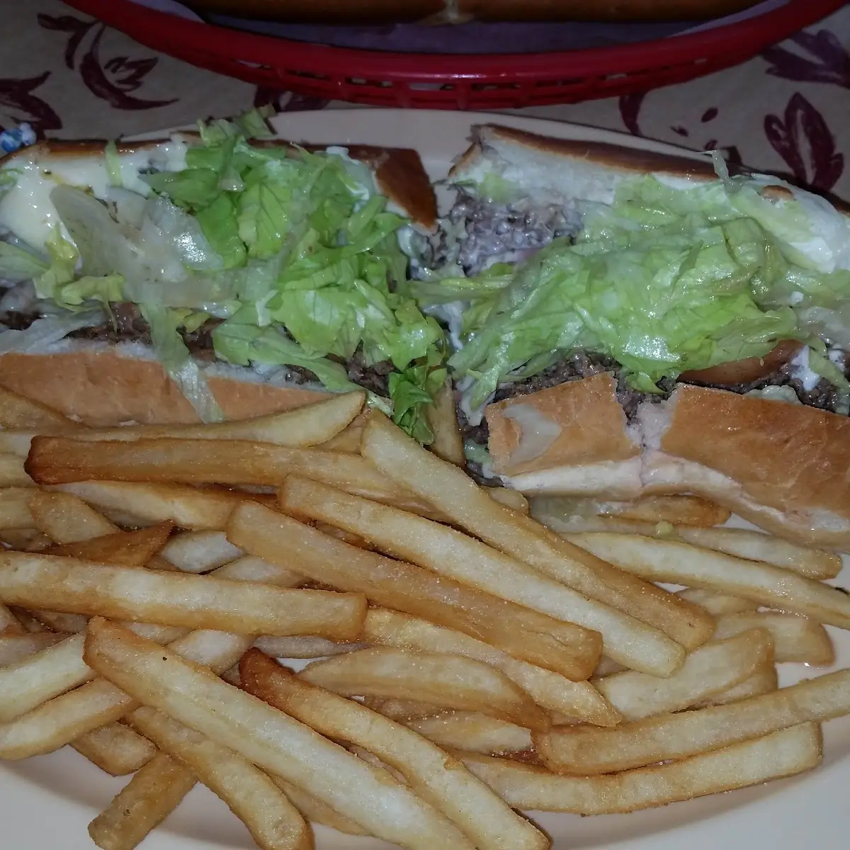 Cheese Steak Sub & Fries