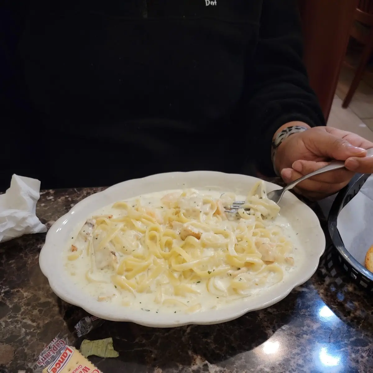Shrimp Chicken Alfredo