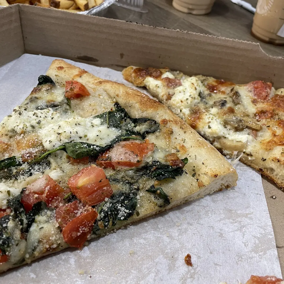 White Pizza Slice