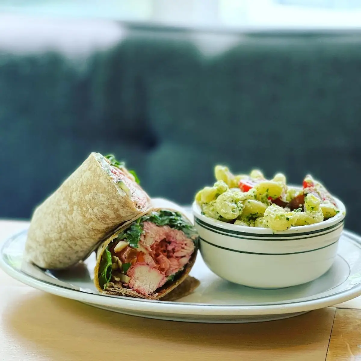 Pesto Chicken Salad Wrap