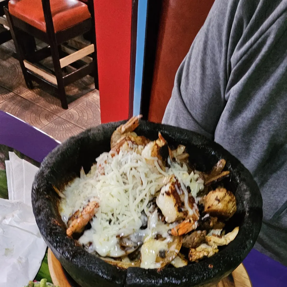 Fajitas and Shrimp Salad