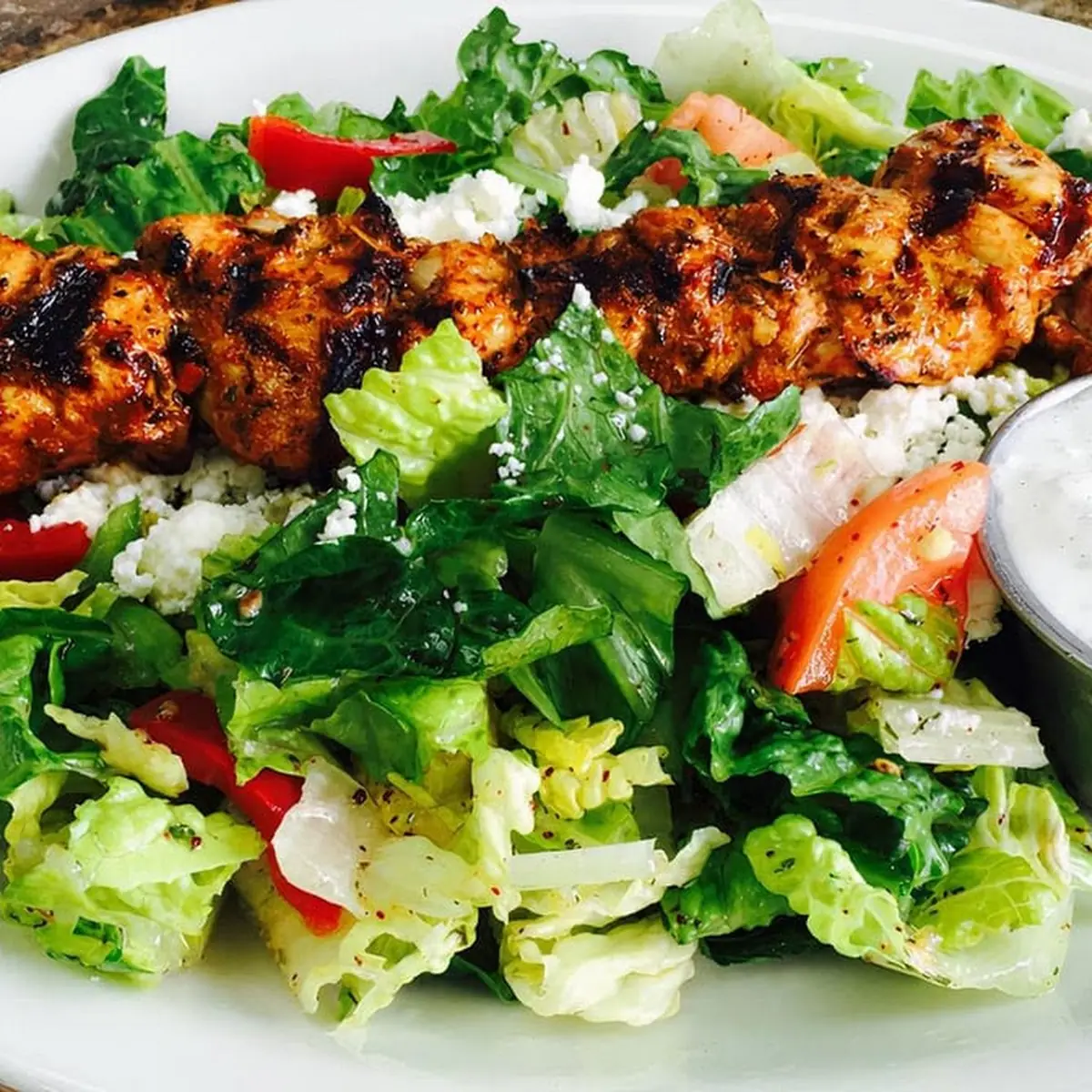 Lamb Shish Kabob Salad