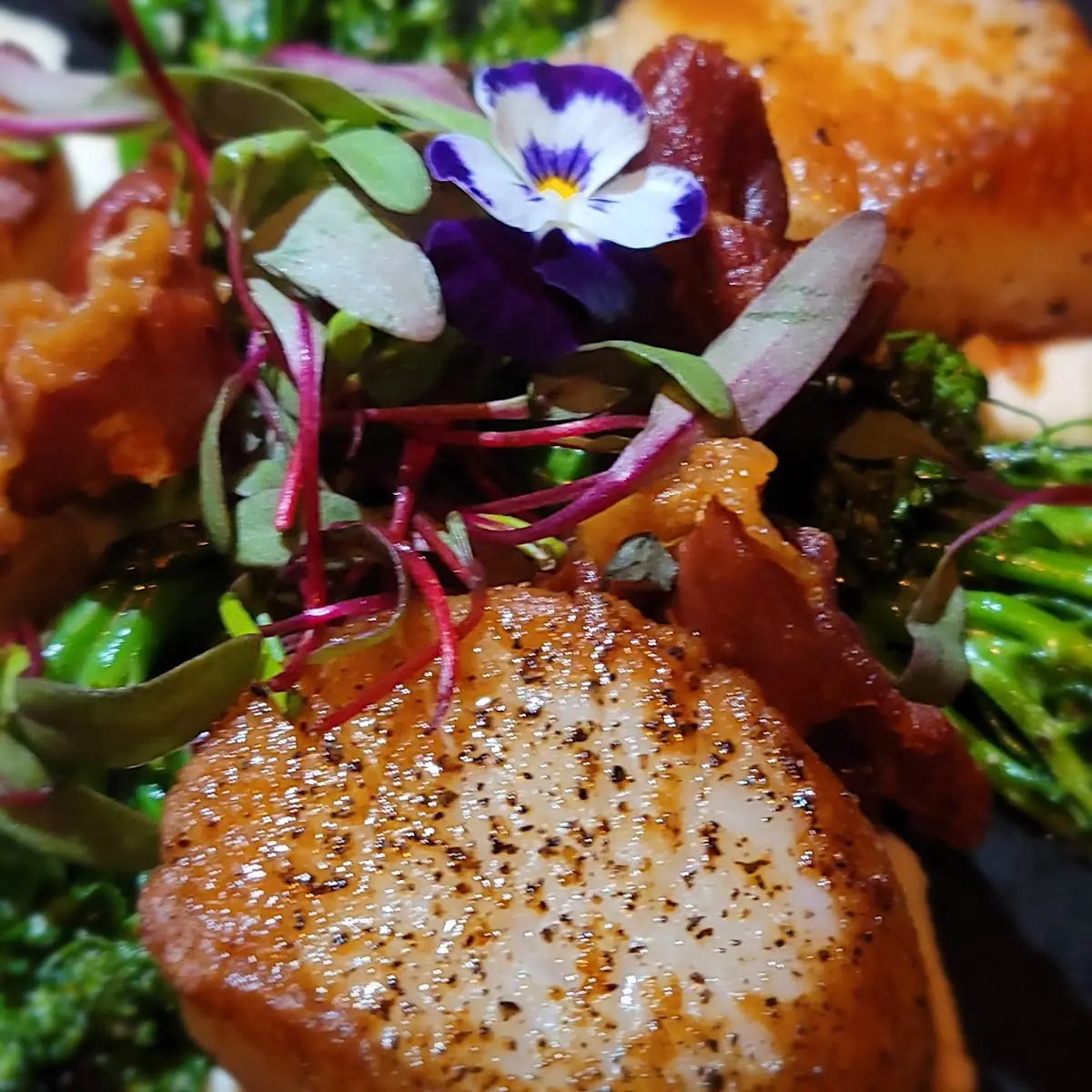 Pan Seared Diver Scallops