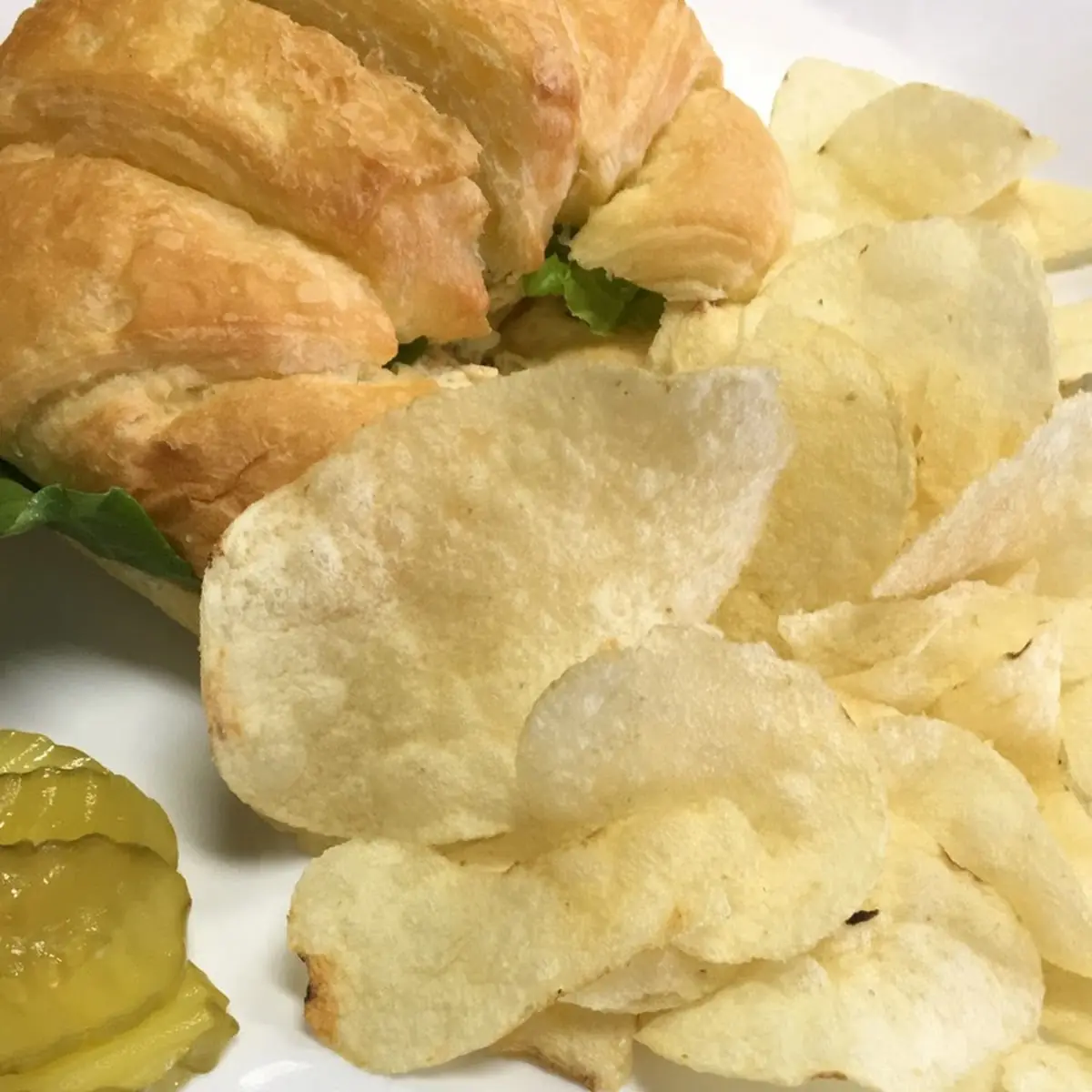 Tuna Salad Croissant and Chips