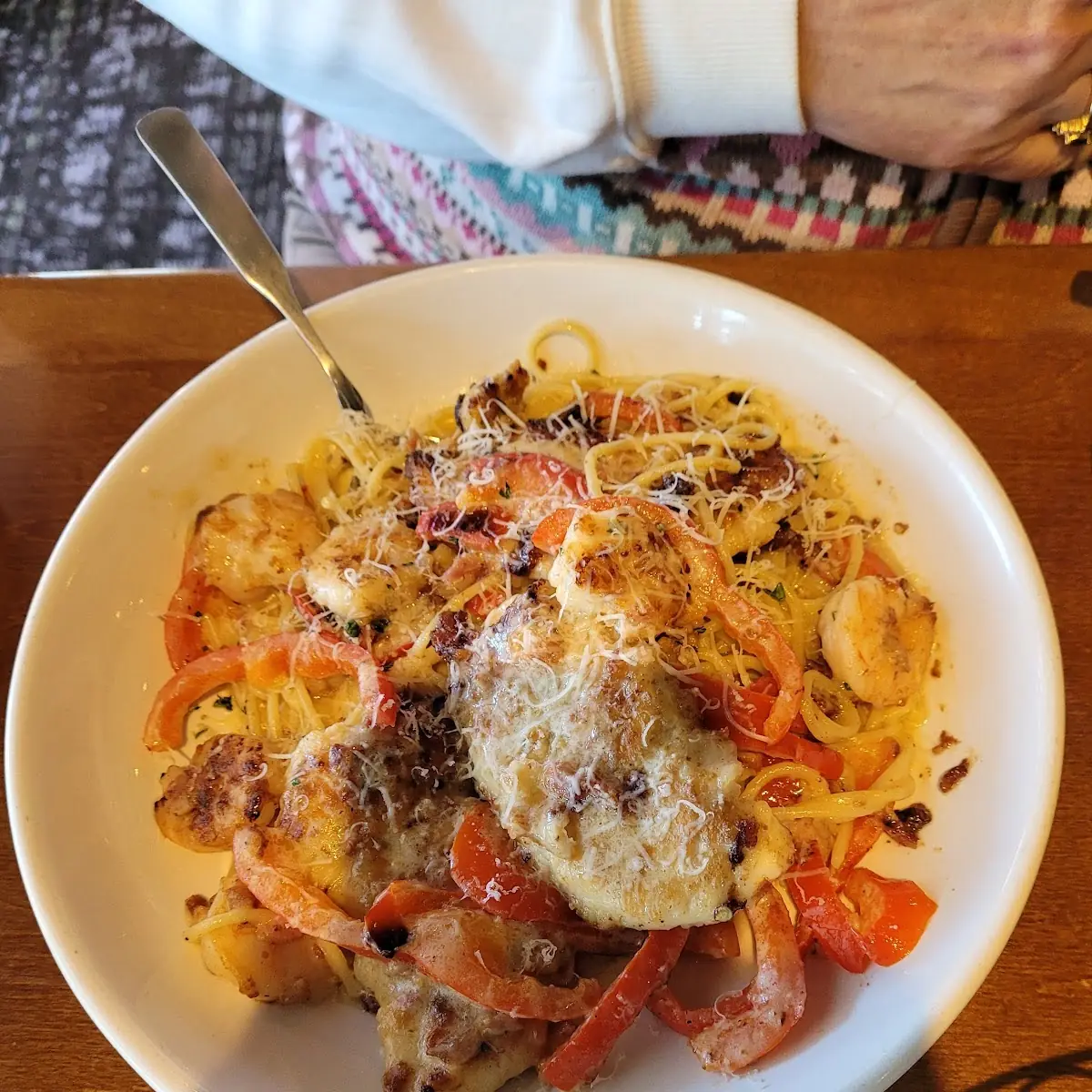 Shrimp and Chicken Carbonara