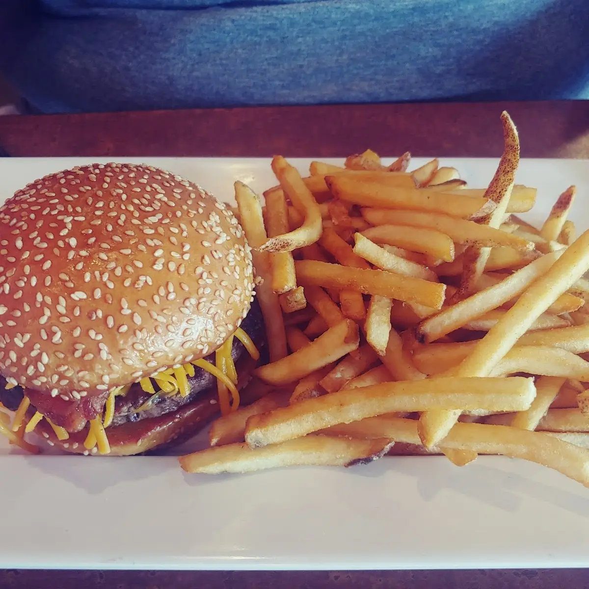 BBQ Bacon Cheeseburger with Fries