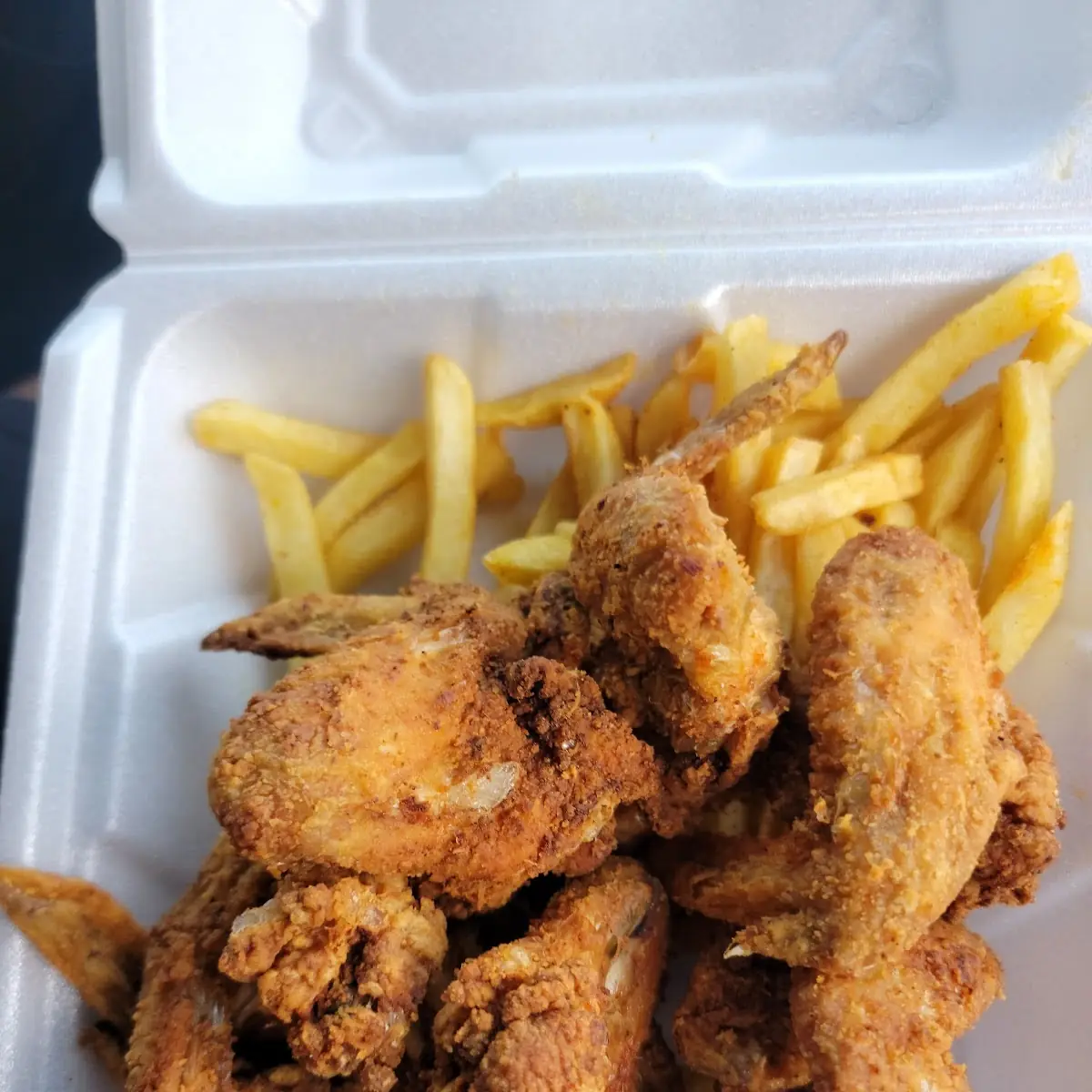 fried pork chop sand w fries