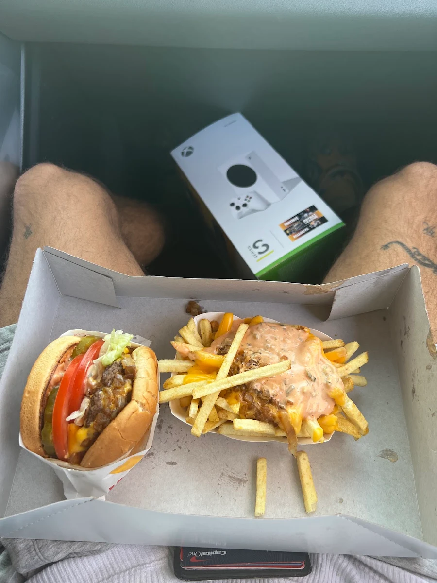 Cheese Burger and Fries