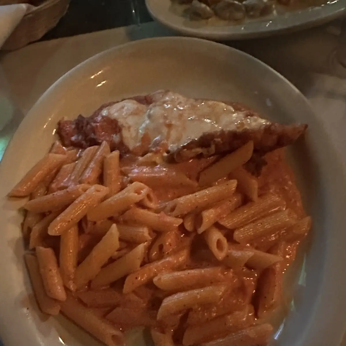 Chicken Parmigiana with Penne Pasta
