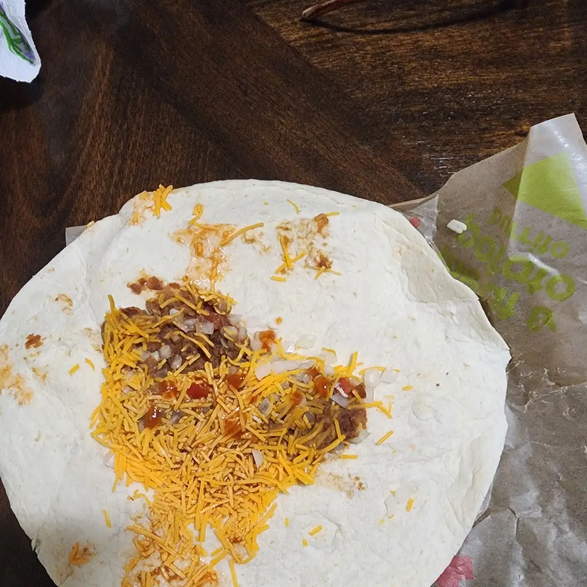 Bean and Cheese Burrito Was All Tortilla