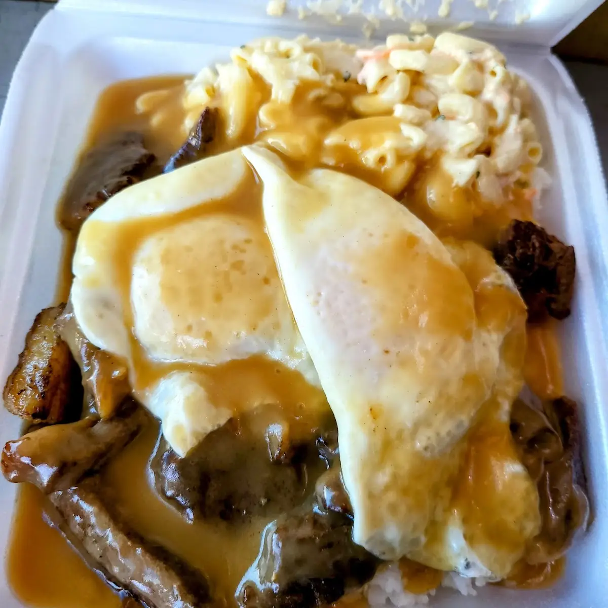 Prime Rib Loco Moco Plate