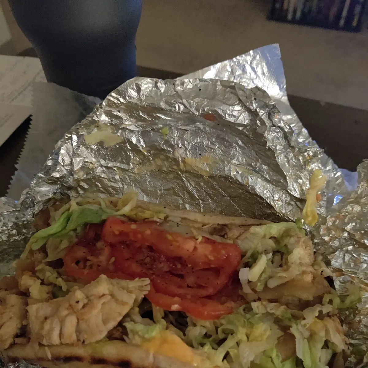 Chicken on Pita Bread