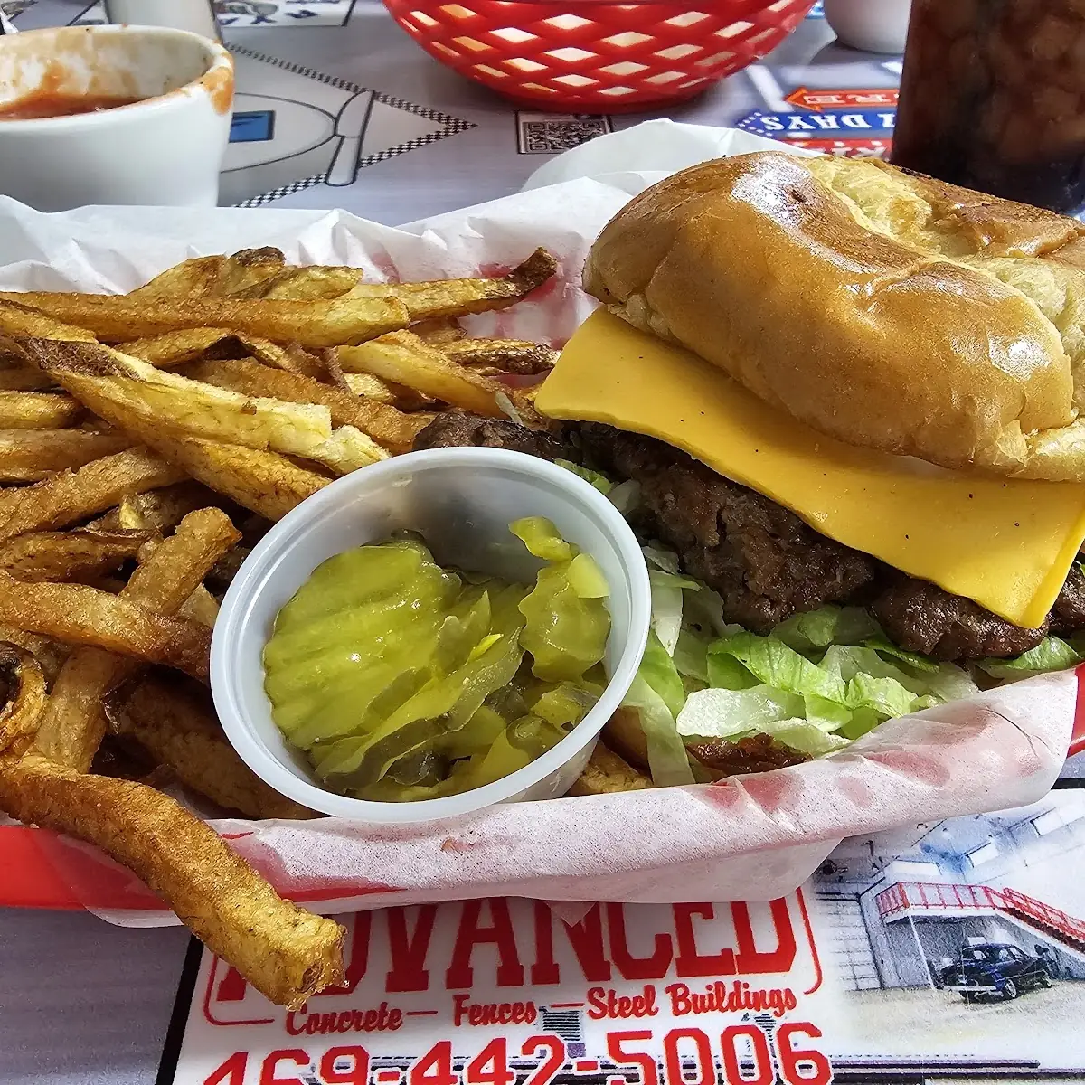 Bacon Cheeseburger and Fries
