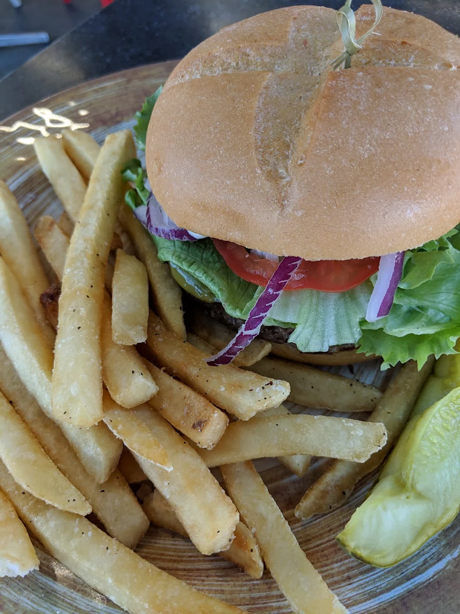 Vegan Burger and Fries