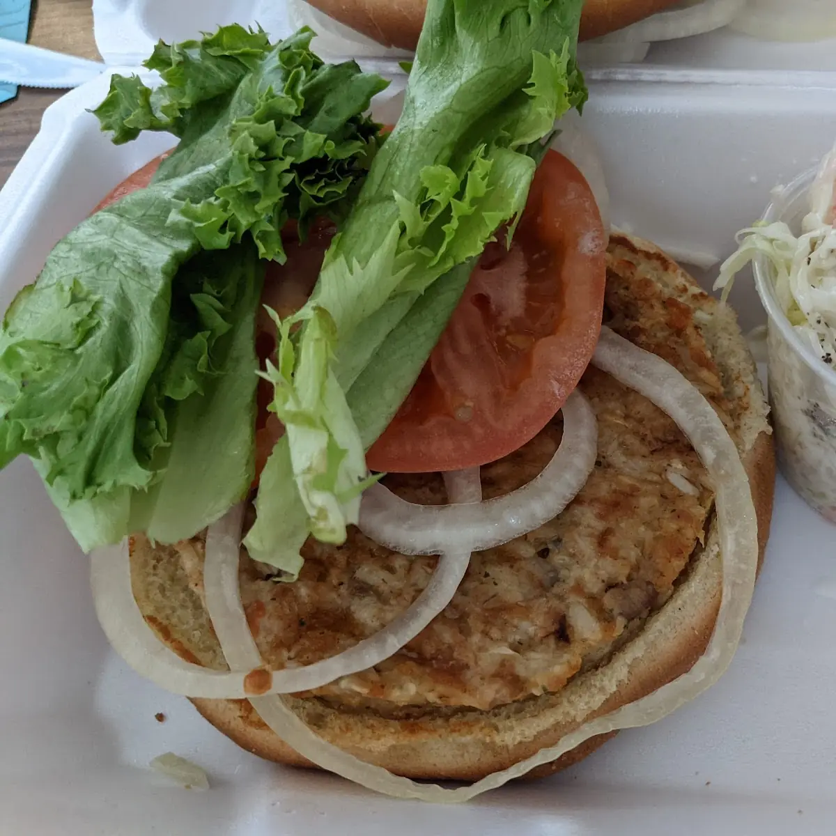 Veggie Burger with Cole Slaw