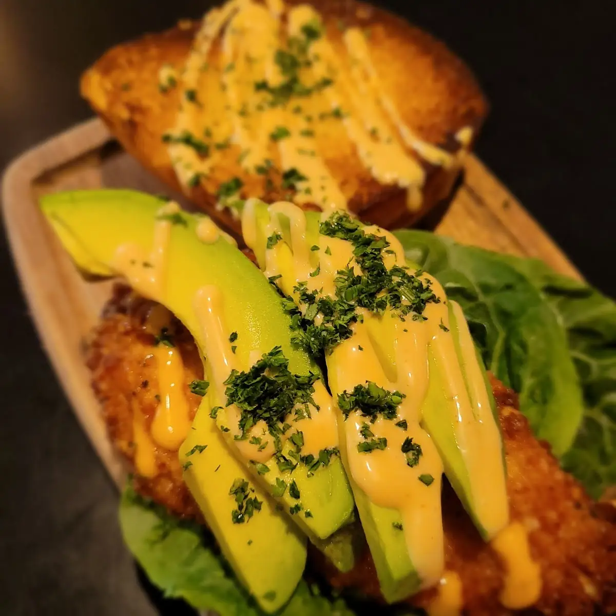 Crispy Chicken Sandwich with Avacado