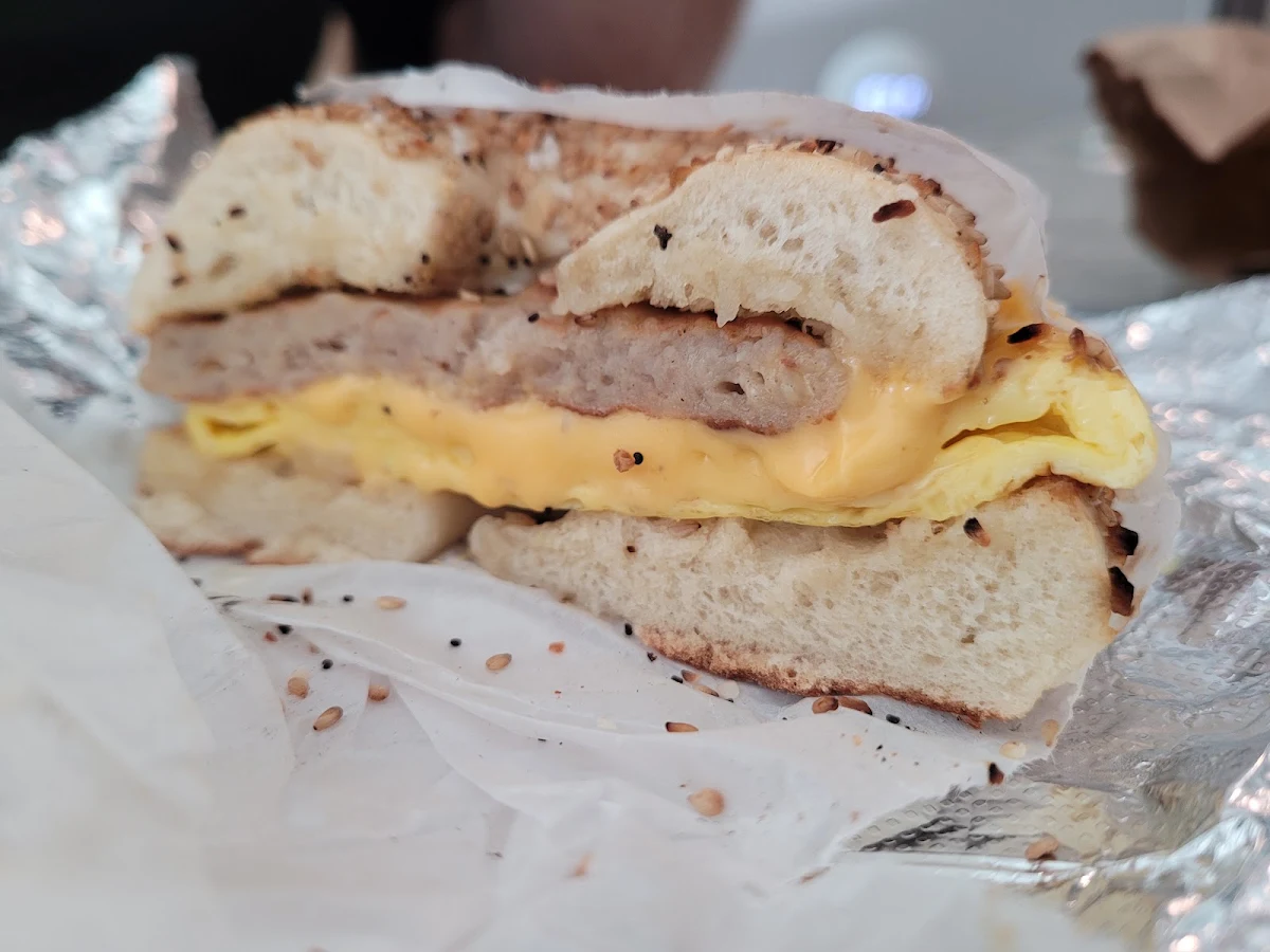 Sausage Egg and Cheese Bagels