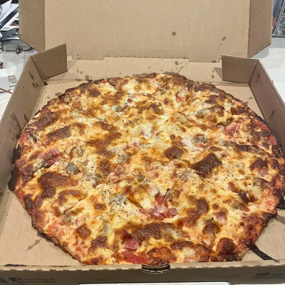 Deep Dish Cheese and Olive Pizza