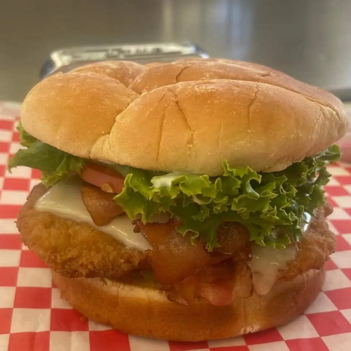 Chicken Bacon Swiss Ranch Burger