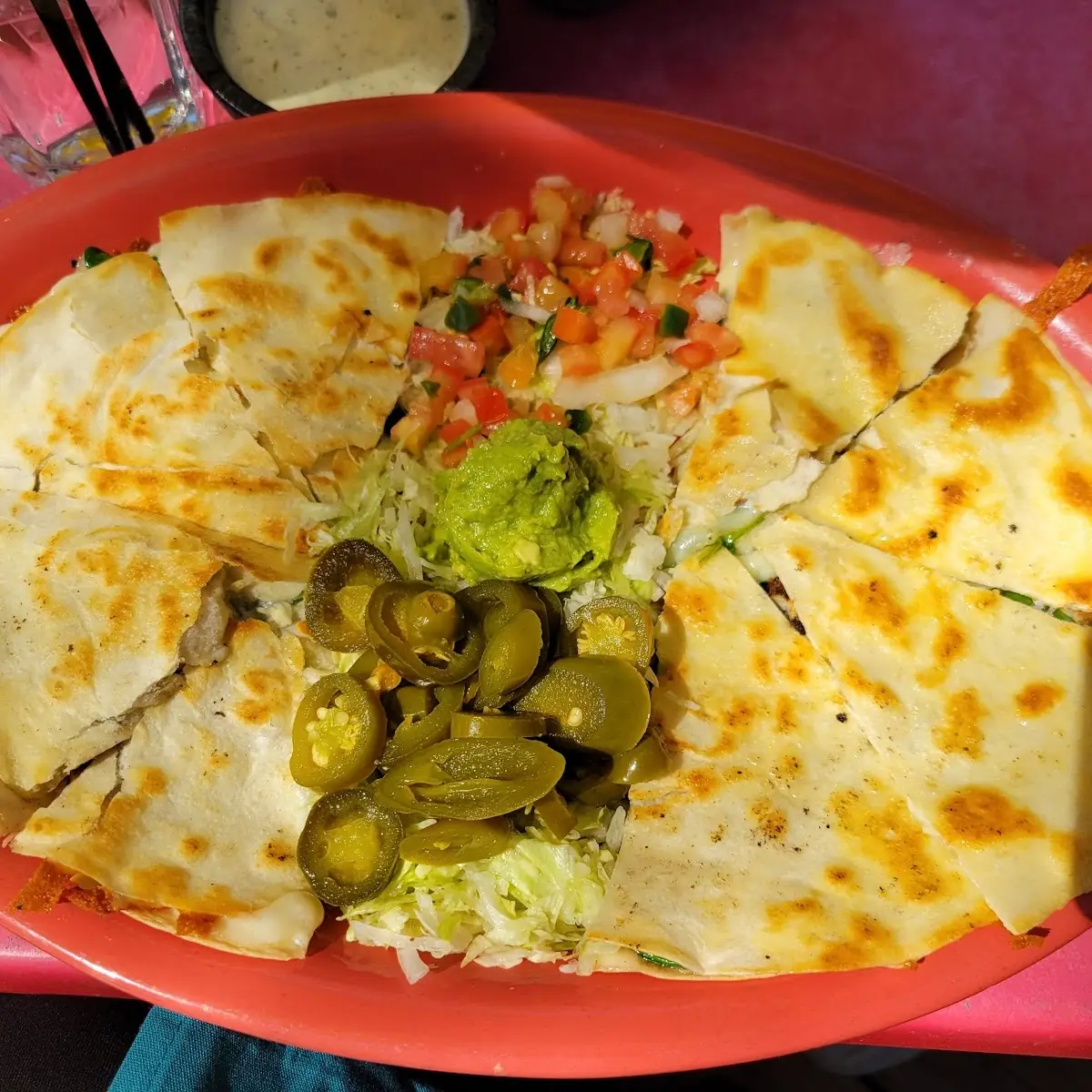 Spinach and Chicken Quesadillas