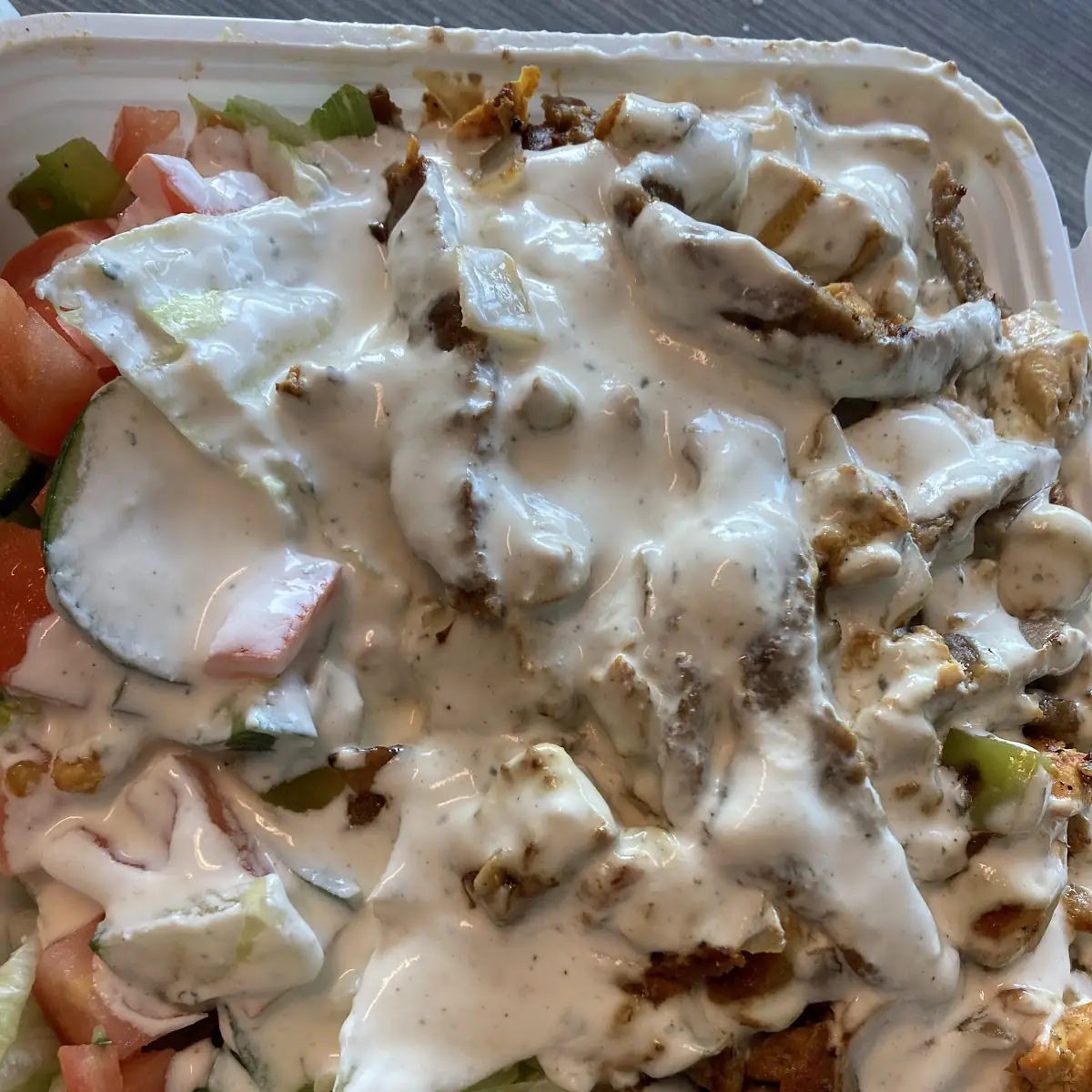 Chicken and Lamb over Rice