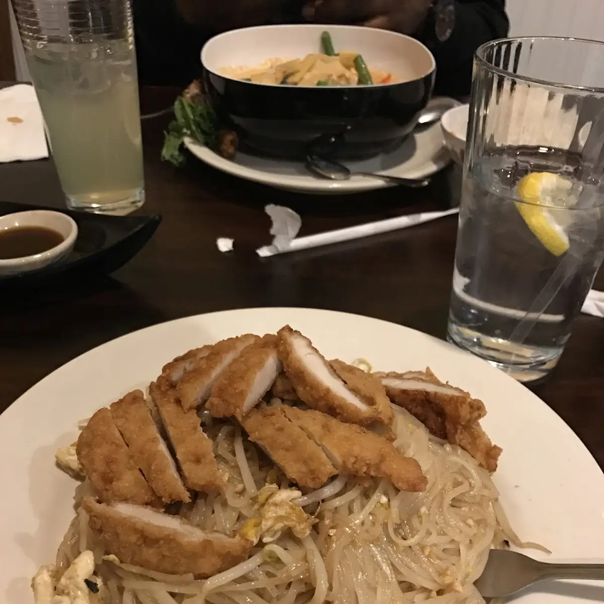 Pad Thai with Fried Chicken