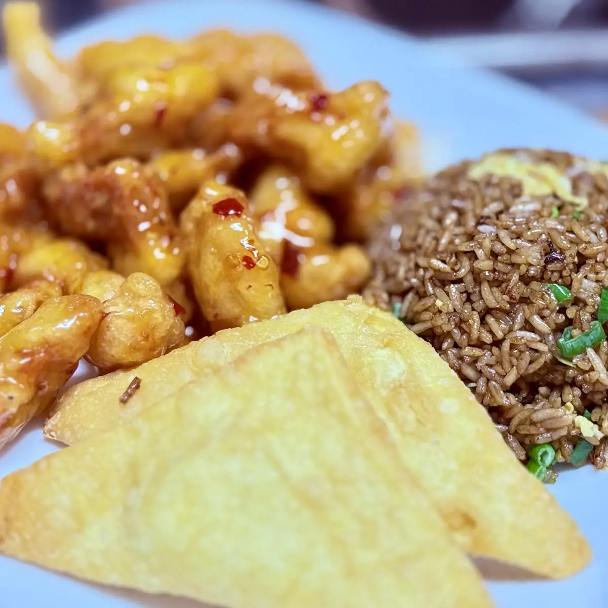 Sweet & Sour Pork Egg Roll Fried Rice