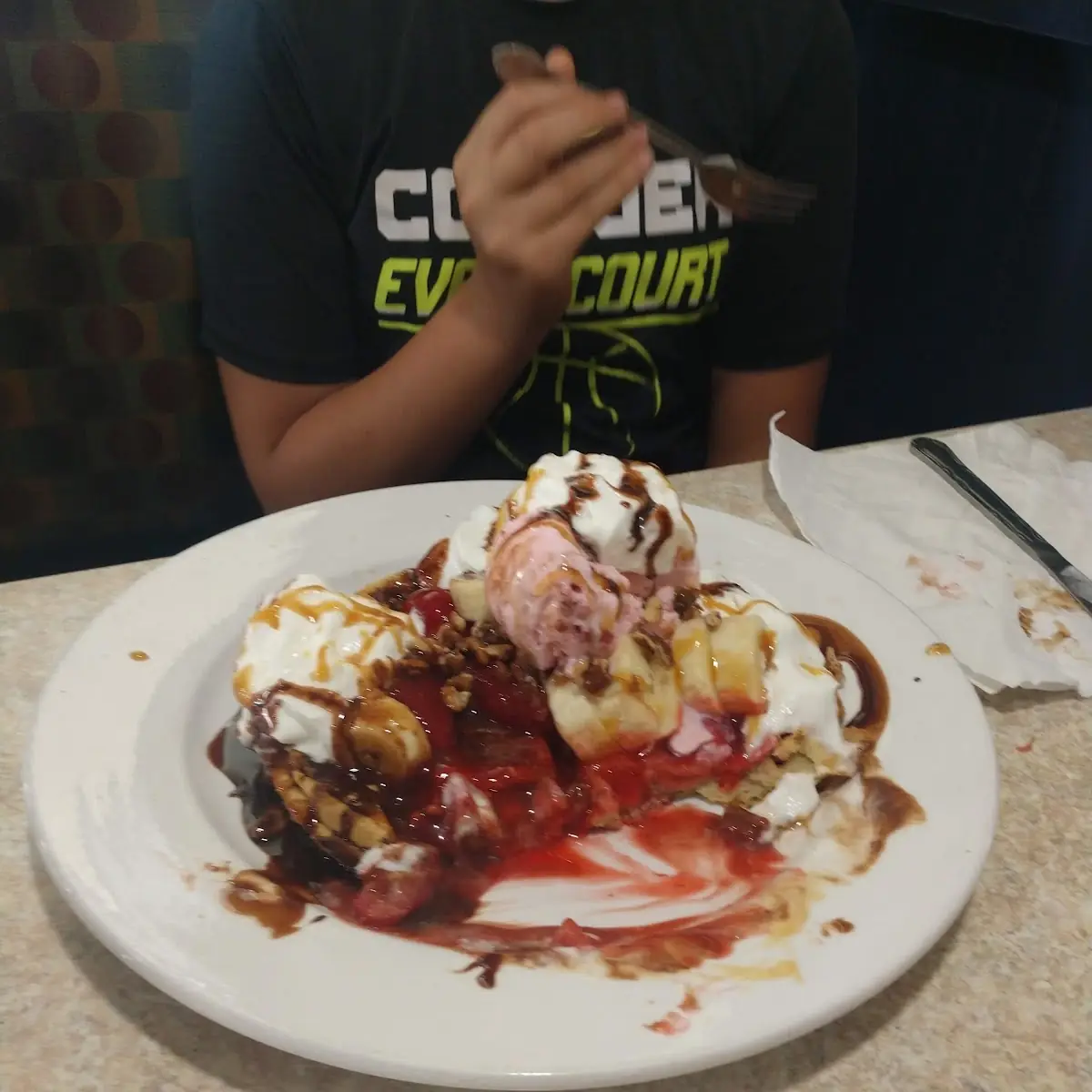 Banana Split Waffle