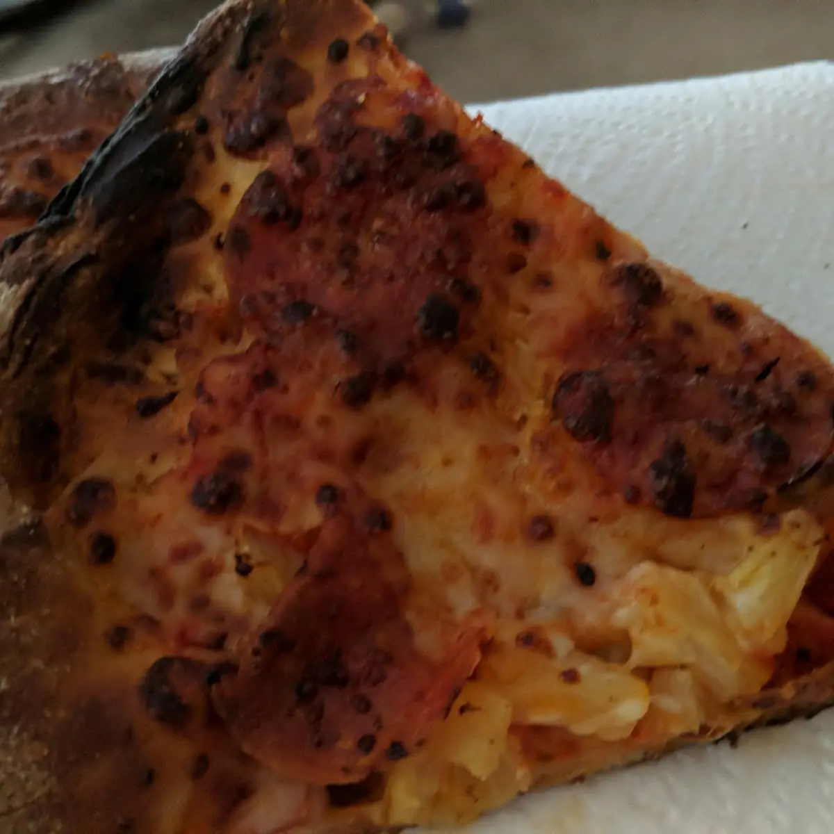 Pepperoni Pizza Slice Ordered Well Done